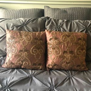 Pier 1 Decorative Pillows. Sequins Blush Pink